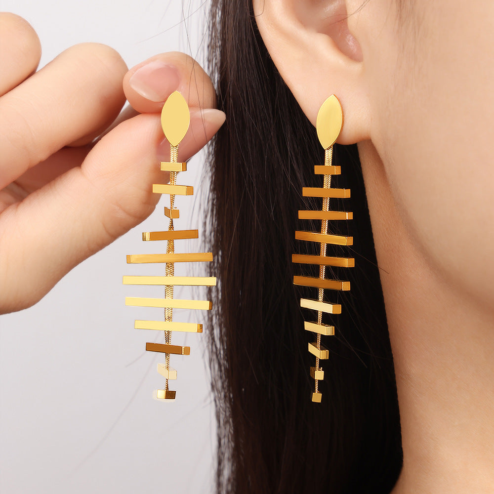 Boucle d'oreille en acier inoxydable