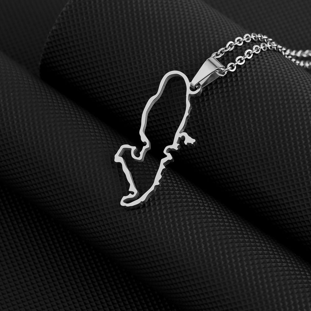 Martinique stainless steel map