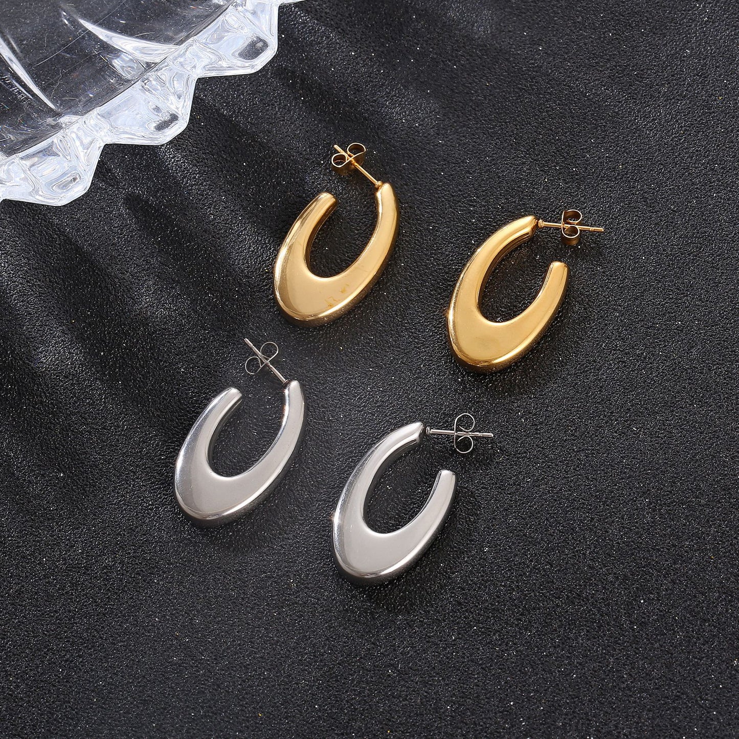 Boucle d'oreille en acier inoxydable