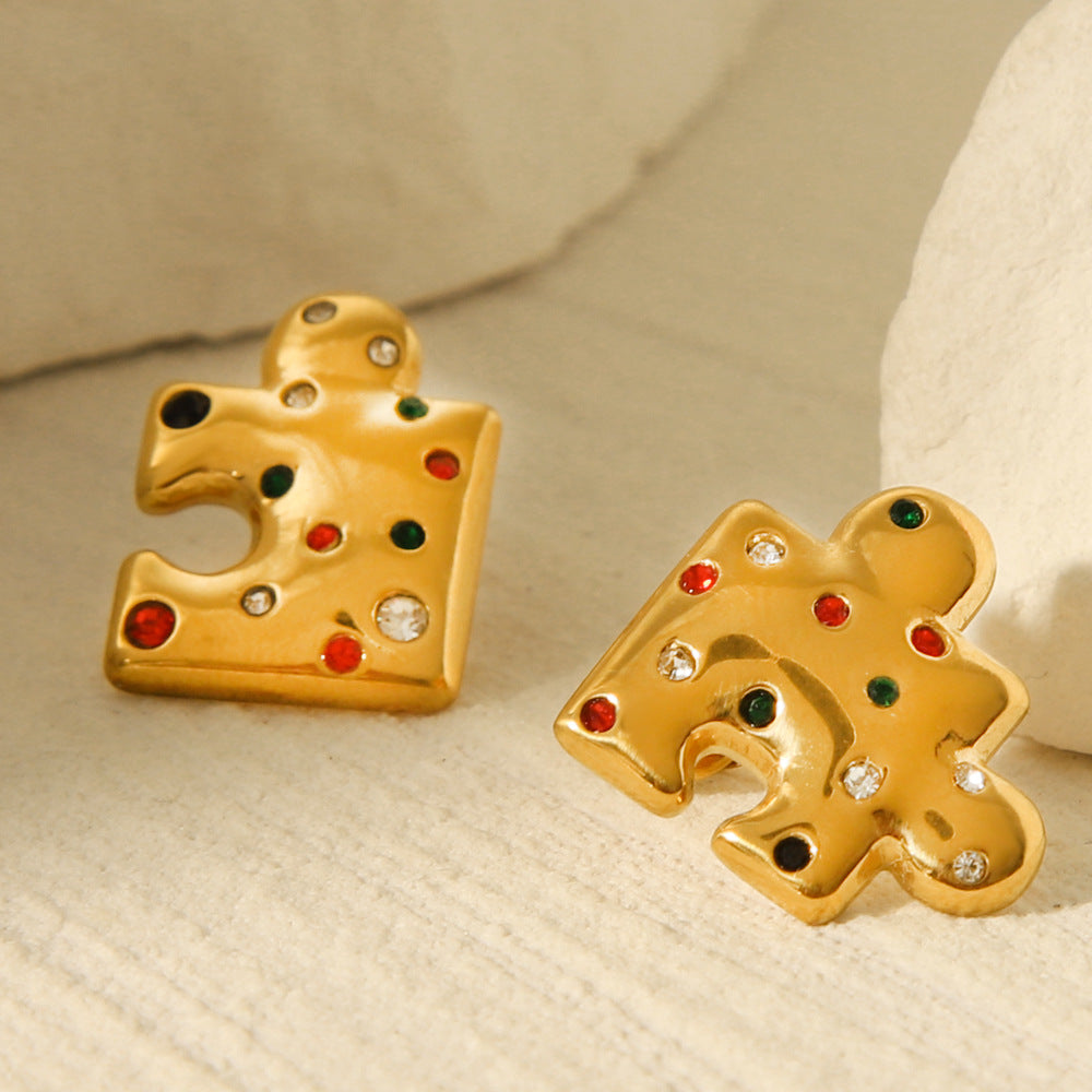 Boucle d'oreille en acier inoxydable