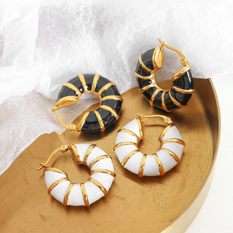 Boucle d'oreille en acier inoxydable