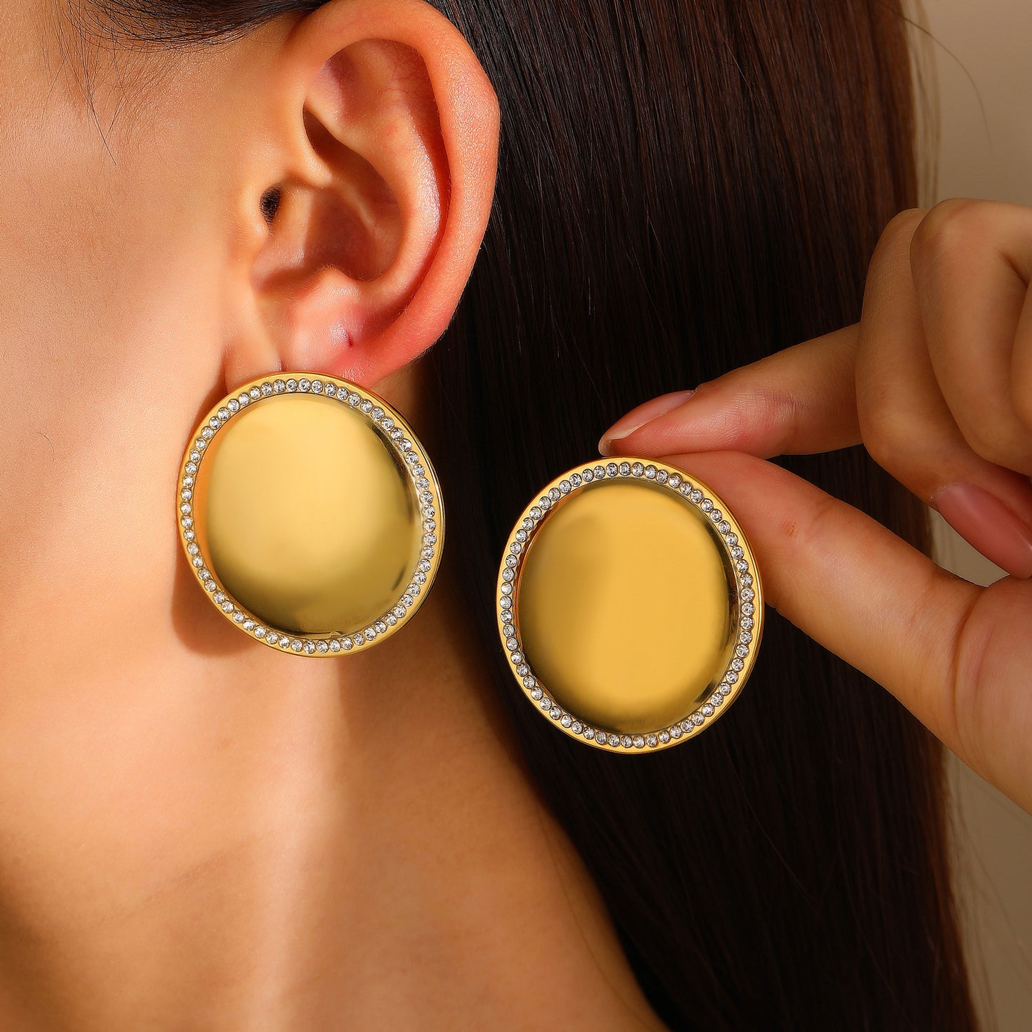 Boucle d'oreille en acier inoxydable