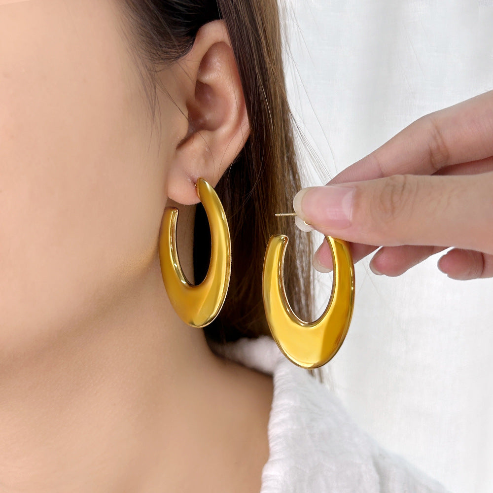 Boucle d'oreille en acier inoxydable