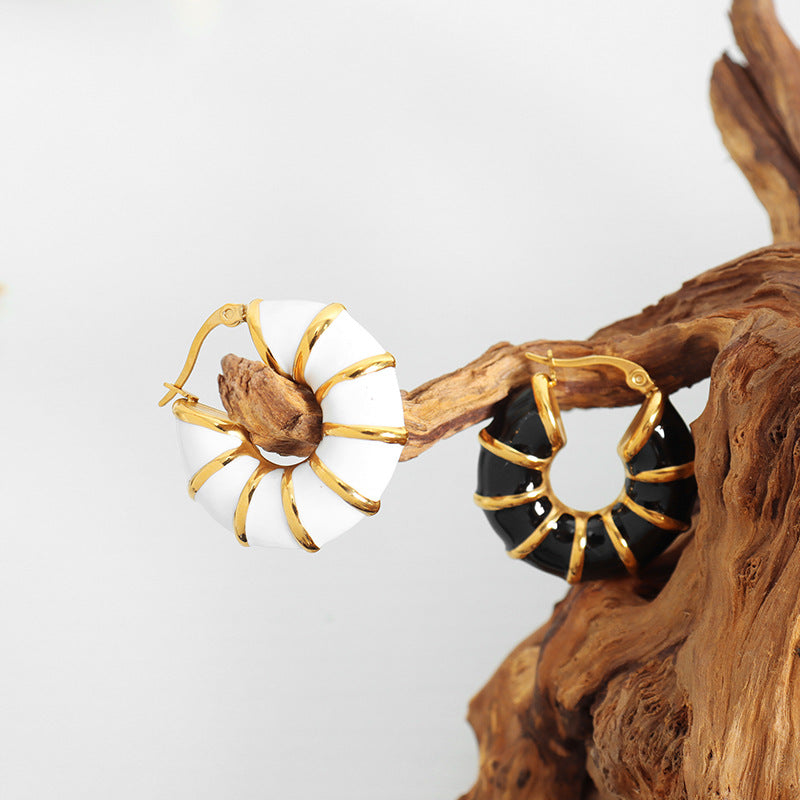 Boucle d'oreille en acier inoxydable