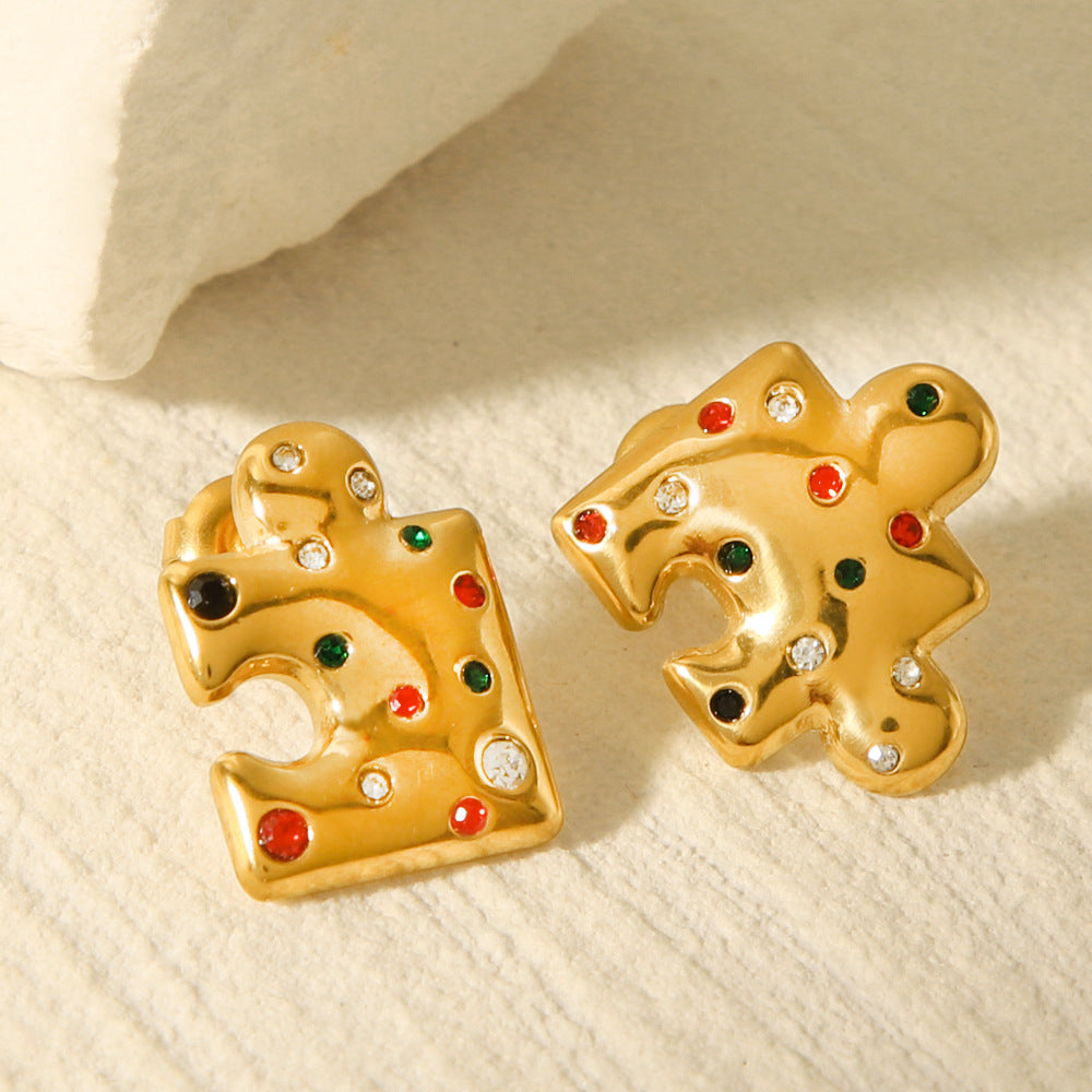 Boucle d'oreille en acier inoxydable