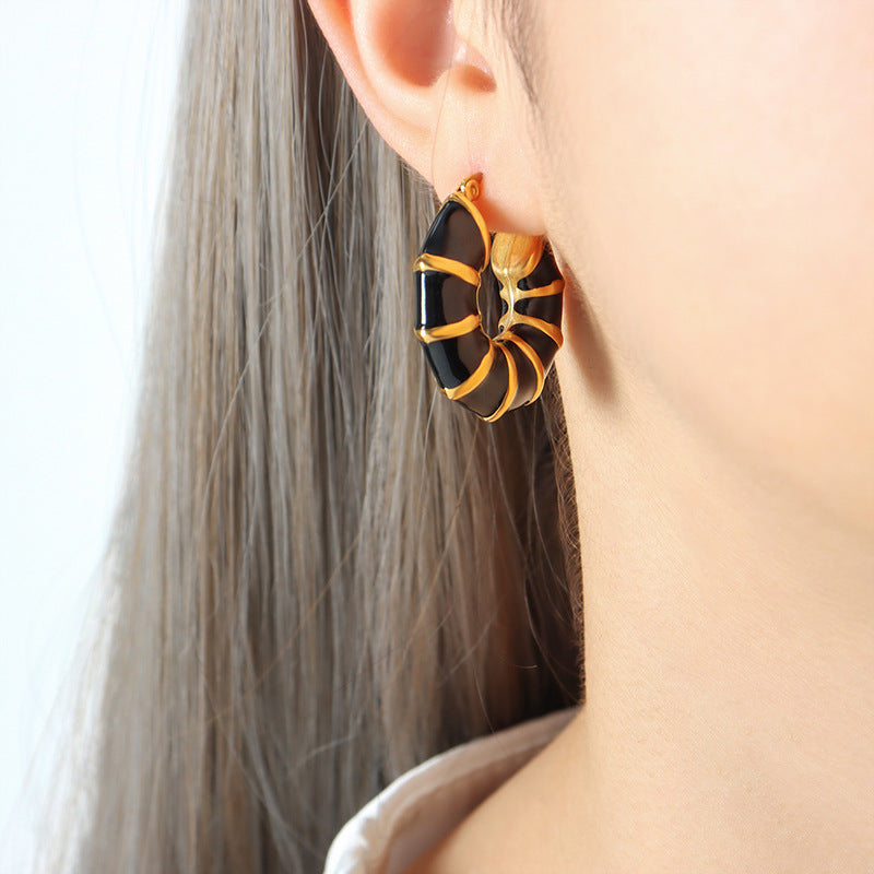 Boucle d'oreille en acier inoxydable