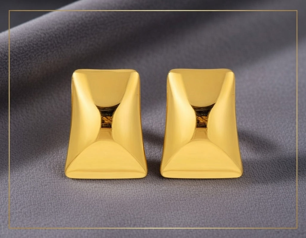 Boucles d’oreilles géométriques en acier inoxydable