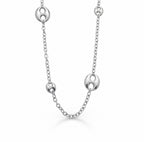 Collier sautoir grains de café en acier inoxydable