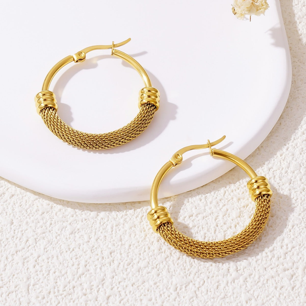 Boucles d'oreilles créole en acier inoxydable