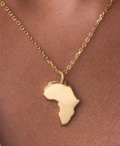Africa map in openwork stainless steel