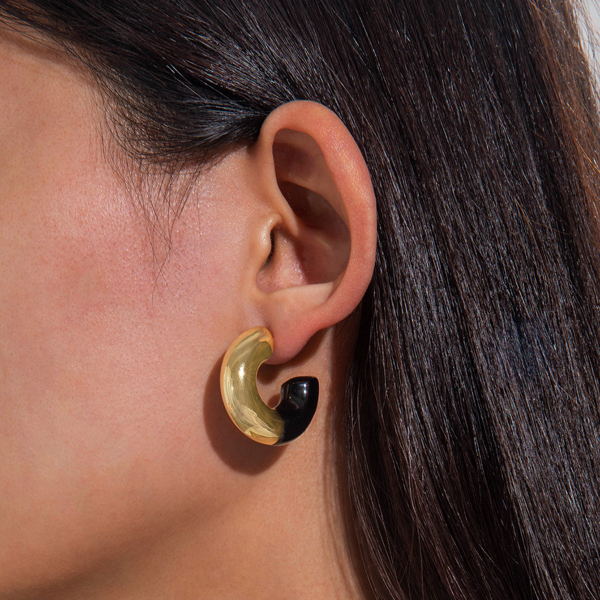Boucle d'oreille en acier inoxydable