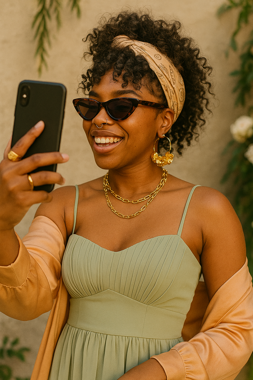 Boucles d’oreilles créoles fleurs fantaisie dorées
