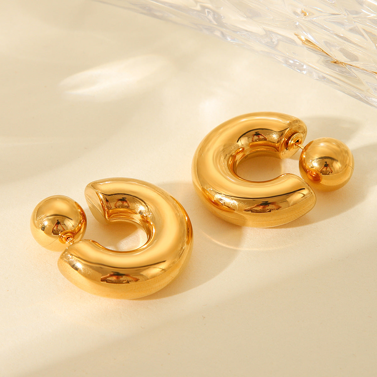 Boucle d'oreille en acier inoxydable