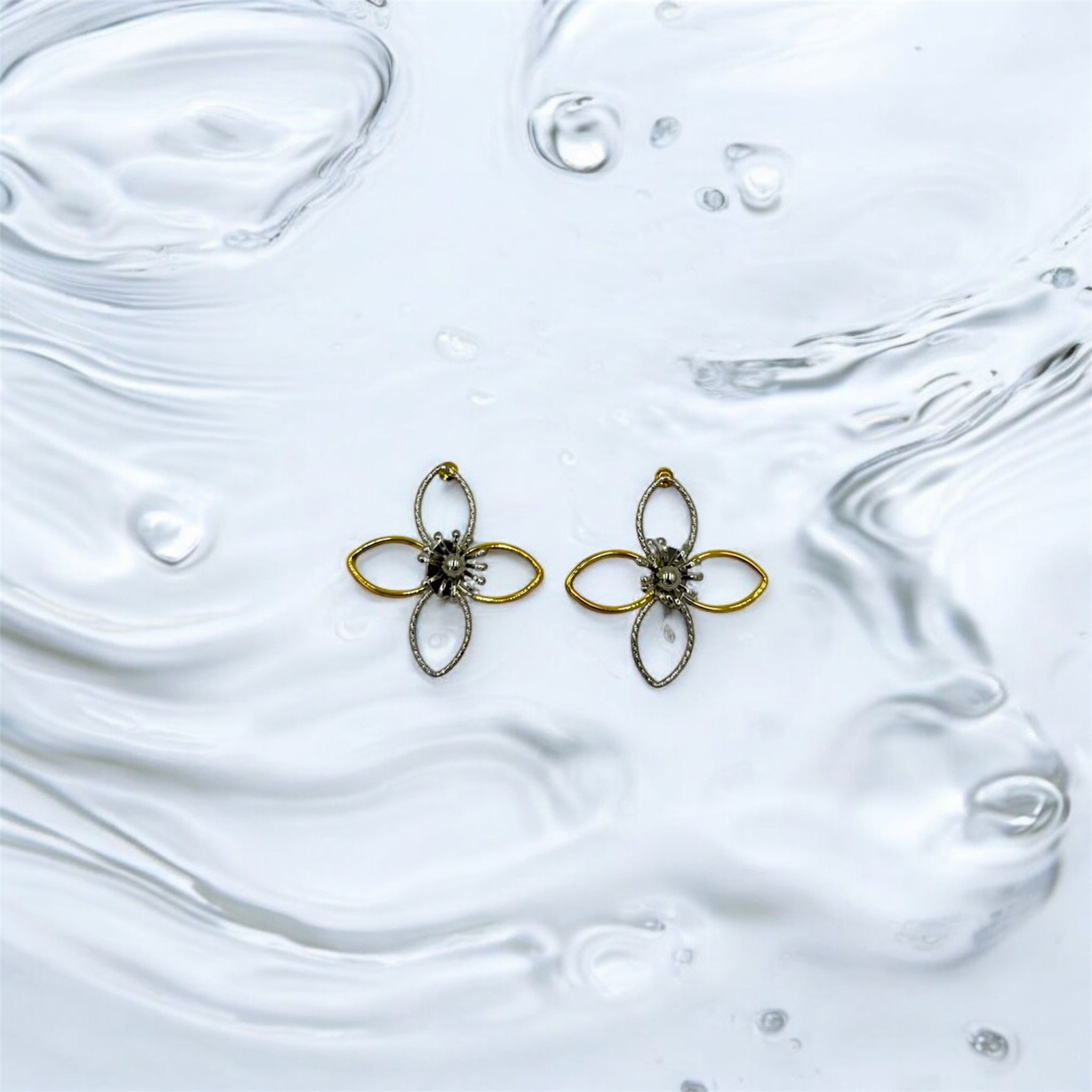 Boucles d’oreilles fleur fantaisie