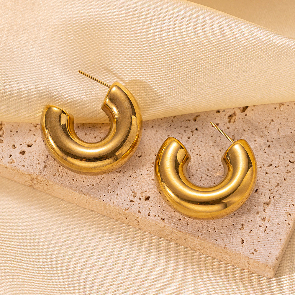Boucle d'oreille en acier inoxydable