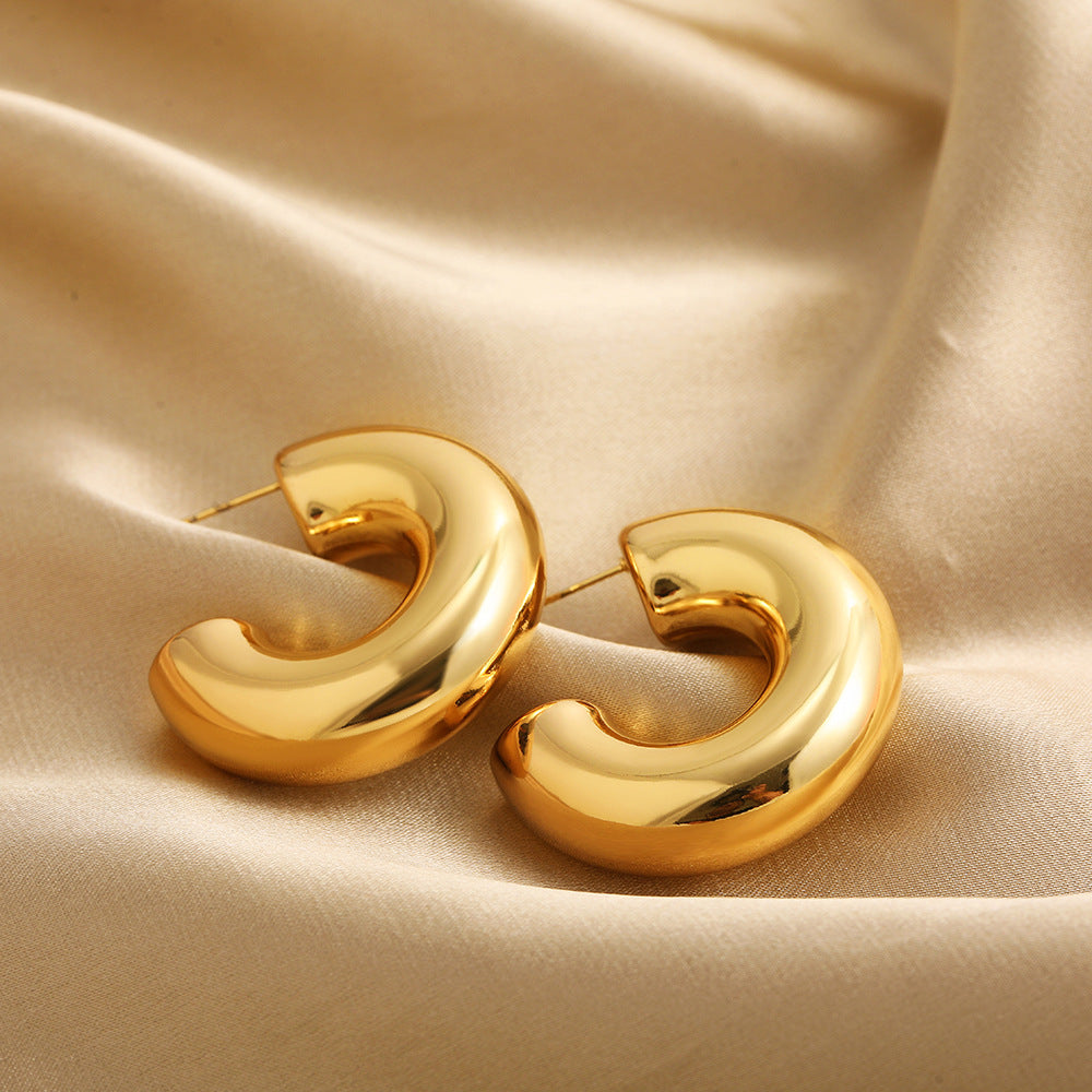 Boucle d'oreille en acier inoxydable