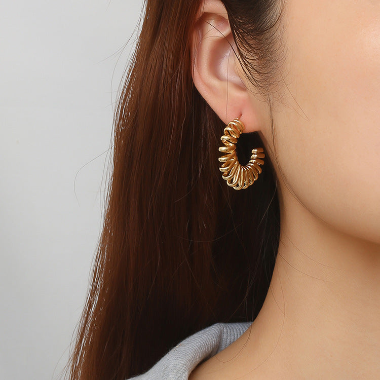 Boucle d'oreille en acier inoxydable