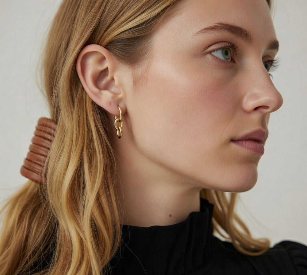 Créoles chaîne en acier inoxydable