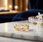 Bague vague en acier inoxydable