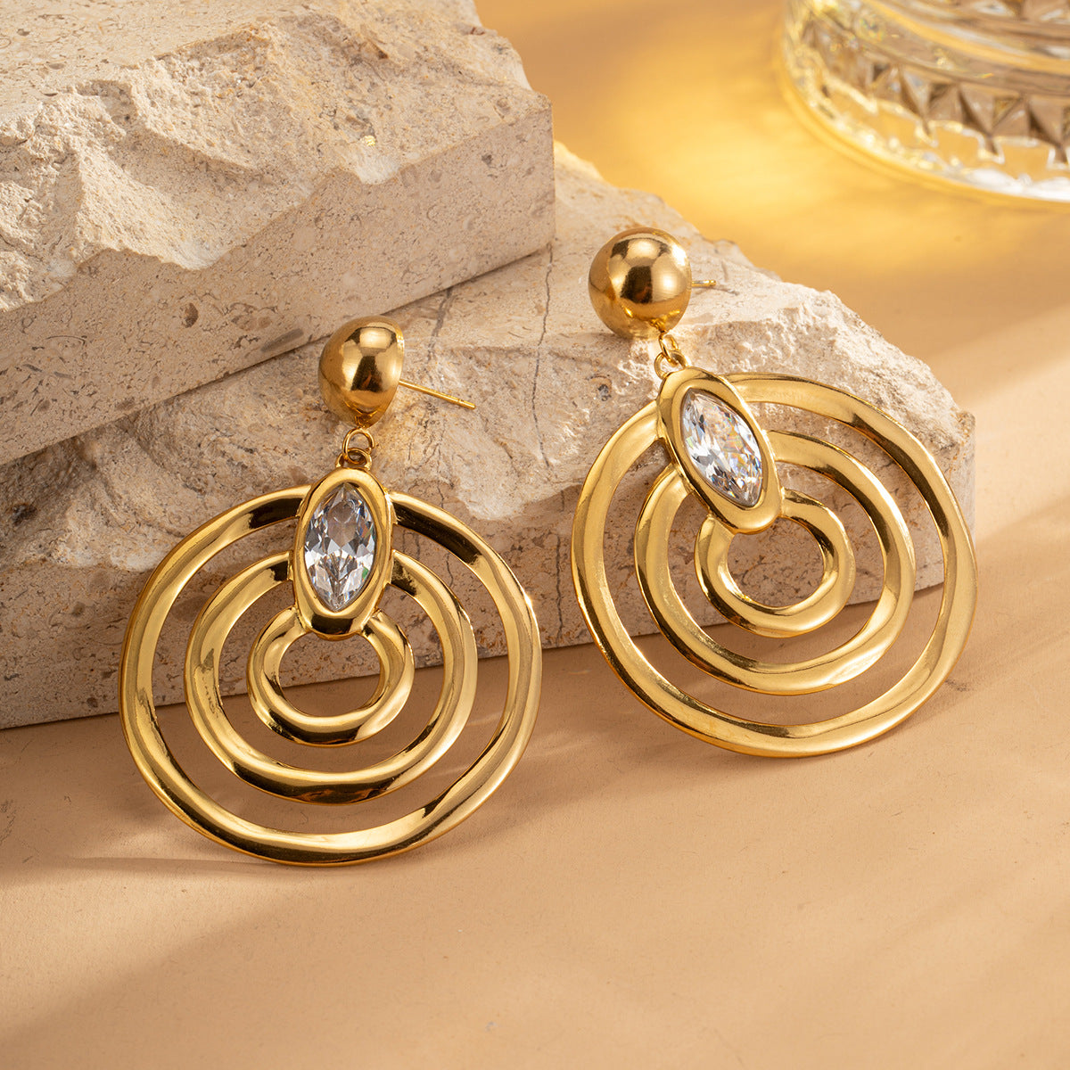 Boucle d'oreille en acier inoxydable