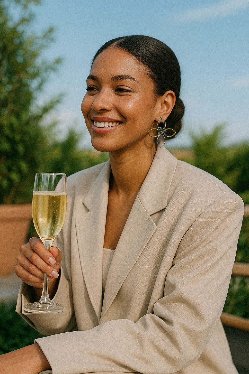 Boucles d’oreilles fleur fantaisie