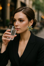 Boucles d’oreilles fleurs bicolores fantaisie