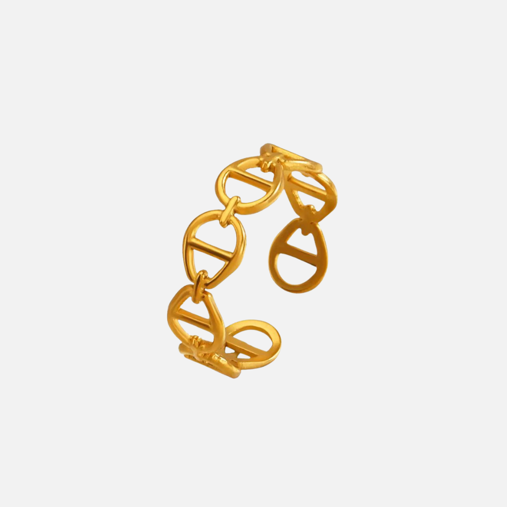 Bague grains de café en acier inoxydable