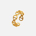 Bague grains de café en acier inoxydable