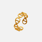 Bague grains de café en acier inoxydable