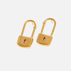 Boucles d’oreilles cadenas en acier inoxydable