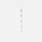 Collier Y en acier inoxydable – pierres scintillantes