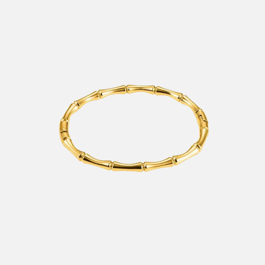 Bracelet effet bambou en acier inoxydable