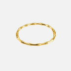 Bracelet effet bambou en acier inoxydable