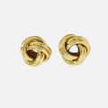 Boucles d'oreilles nœud torsadé doré – acier inoxydable