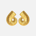 Boucles d’oreilles coquillage en spirale en acier inoxydable