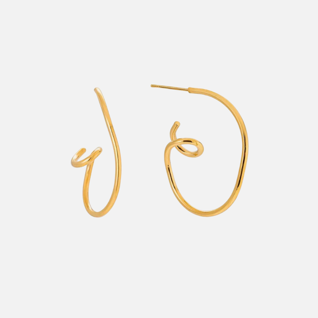 Boucles d’oreilles spirales en acier inoxydable