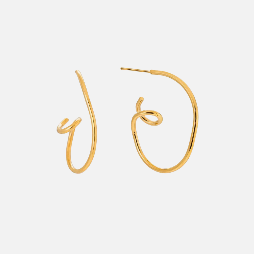 Boucles d’oreilles spirales en acier inoxydable