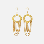 Boucles d’oreilles pendantes chaînes en acier inoxydable