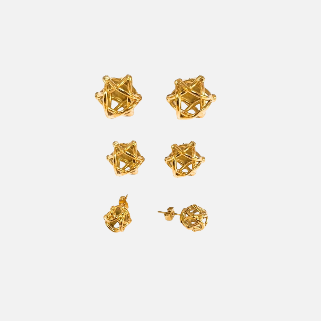Boucle d'oreille cyclone en acier inoxydable