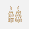 Boucles d'oreilles pendantes nacrées en acier inoxydable