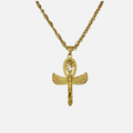 Collier Isis ailée et Œil d'Horus en acier inoxydable doré – ETHNIKS
