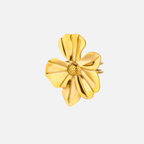 Bague fleur en acier inoxydable