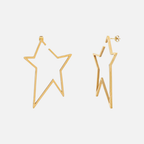 Boucles d’oreilles grande étoile en acier inoxydable