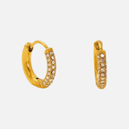 Boucles d’oreilles créoles strass en acier inoxydable
