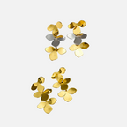 Boucles d'oreilles pendantes fleurs – acier inoxydable