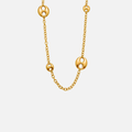 Collier sautoir grains de café en acier inoxydable