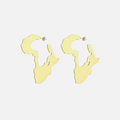 Boucles d'oreilles Afrique dorées – acier inoxydable