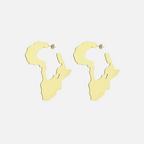 Boucles d'oreilles Afrique dorées – acier inoxydable