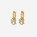 Boucles d’oreilles créoles en acier inoxydable avec pendentif grain de café