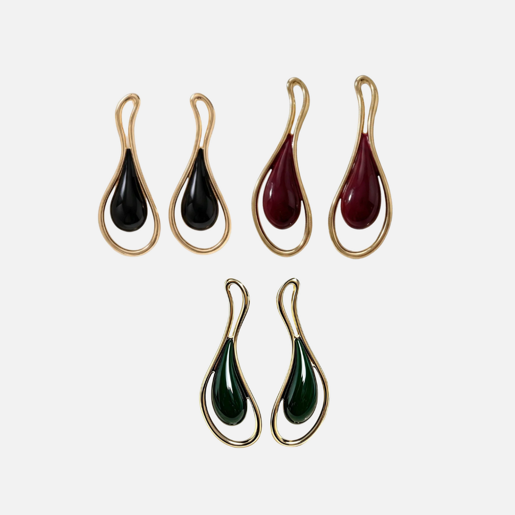 Boucles d'oreilles fantaisie pendantes goutte